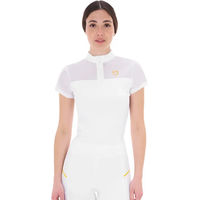 Produktbild von Equestro Reitshirt für Damen in Weiß aus Nylon mit wasserabweisender Funktion Größe XS
