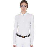 Produktbild von Equestro Reitshirt für Damen in Weiß mit Fleece-Futter Größe M