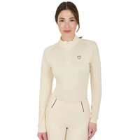Produktbild von Equestro Reitshirt für Damen in Weiß oder Beige Größe L