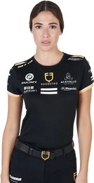 Equestro Reitshirt für Damen mit mehreren Logos in Weiß Gelb oder Schwarz Größe M – Bild 1 von 1