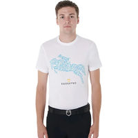 Produktbild von Equestro Reitshirt für Herren aus Baumwolle in Blau und Weiß Größe S