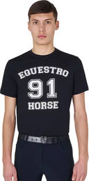 Produktbild von Equestro Reitshirt für Herren aus Baumwolle Schwarz XS