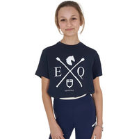 Produktbild von Equestro Reitshirt für Kinder aus Baumwolle Blau 12 Jahre