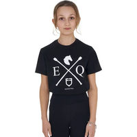 Produktbild von Equestro Reitshirt für Kinder aus Baumwolle in Schwarz