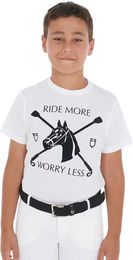 Produktbild von Equestro Reitshirt für Kinder aus Baumwolle Weiß 12 Jahre