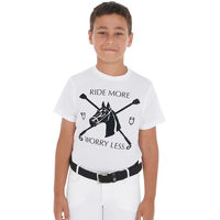 Produktbild von Equestro Reitshirt für Kinder aus Baumwolle Weiß 12 Jahre