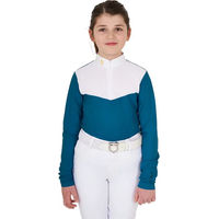 Produktbild von Equestro Reitshirt für Kinder Langarm-Zip-Polo Competition 10 Jahre