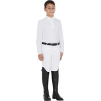 Produktbild von Equestro Reitshirt für Kinder mit Fleece-Futter und langen Ärmeln in Weiß
