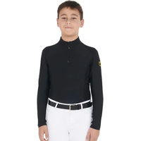 Produktbild von Equestro Reitshirt für Kinder Schwarz 8 Jahre