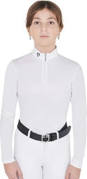 Produktbild von Equestro Reitshirt für Mädchen aus Baumwolle Weiß