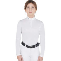 Produktbild von Equestro Reitshirt für Mädchen aus Baumwolle Weiß