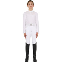 Produktbild von Equestro Reitshirt für Mädchen aus Baumwolle weiß ganzjährig nutzbar