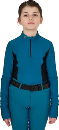 Produktbild von Equestro Reitshirt für Mädchen Langarm Winter Blau Grösse 14 Jahre