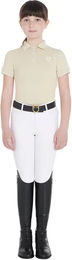 Produktbild von Equestro Reitshirt für Mädchen Sommer Beige Größe 10 Jahre