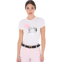 Produktbild von Equestro Reitshirt Head In The Clouds für Damen aus Baumwolle Weiß XS