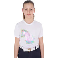 Produktbild von Equestro Reitshirt Interference für Kinder aus Baumwolle Weiß