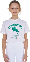 Produktbild von Equestro Reitshirt Jumping Horse Club für Kinder aus Baumwolle Weiß