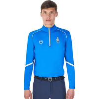 Produktbild von Equestro Reitshirt Langarm-Polo für Herren in Blau Größe S