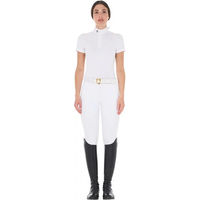 Produktbild von Equestro Reitshirt Polo Damen Weiß Baumwolle XS