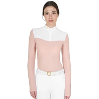 Produktbild von Equestro Reitshirt Polo für Damen in Rosa Größe L