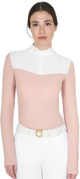 Produktbild von Equestro Reitshirt Polo für Damen in Rosa Größe XL
