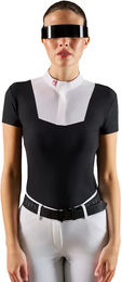Produktbild von Equestro Reitshirt Polo für Damen in Weiß oder Schwarz Größe M
