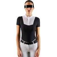 Produktbild von Equestro Reitshirt Polo für Damen in Weiß oder Schwarz Größe M