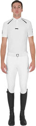 Produktbild von Equestro Reitshirt Polo für Herren aus Baumwolle Weiß Größe S