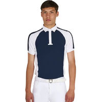 Produktbild von Equestro Reitshirt Polo für Herren aus Mesh in Blau Größe M