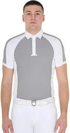 Produktbild von Equestro Reitshirt Polo für Herren in Grau Größe M
