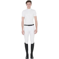 Produktbild von Equestro Reitshirt Polo für Herren Weiß XL aus atmungsaktivem Stoff