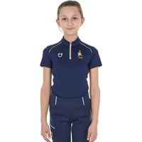 Produktbild von Equestro Reitshirt Polo für Kinder in Blau ab 8 Jahren