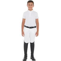 Produktbild von Equestro Reitshirt Polo Langarm für Kinder in Weiß