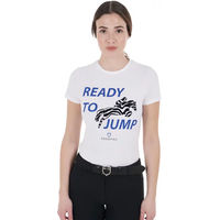Produktbild von Equestro Reitshirt Ready To Jump für Damen aus Baumwolle Weiß XS