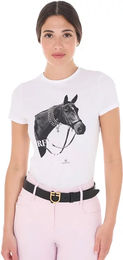 Produktbild von Equestro Reitshirt Ready To The Party für Damen aus Baumwolle Weiß XS
