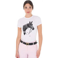 Produktbild von Equestro Reitshirt Ready To The Party für Damen aus Baumwolle Weiß XS