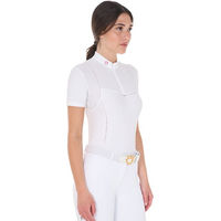 Produktbild von Equestro Reitshirt Slim Fit kurzarm für Damen in Weiß