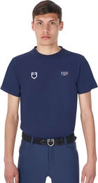 Produktbild von Equestro Reitshirt T-Shirt für Herren aus Baumwolle Blau XS