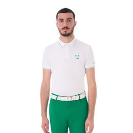 Equestro Reitshirt Technical Training Kurzarm Polo Weiß Herren M – Bild 1 von 6