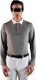 Produktbild von Equestro Reitshirt Turnier-Poloshirt für Herren in Grau Größe S