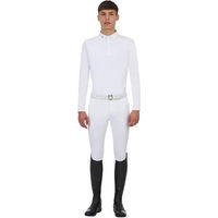 Produktbild von Equestro Reitshirt Turnier-Poloshirt für Herren in Weiß Größe XL