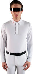 Produktbild von Equestro Reitshirt Turnier-Poloshirt für Herren Weiß Größe M