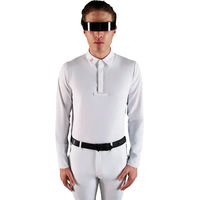 Produktbild von Equestro Reitshirt Turnier-Poloshirt für Herren Weiß Größe M