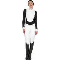 Produktbild von Equestro Reitshirt Turnierpolo mit langen Ärmeln für Damen in Schwarz oder Weiß Größe XS