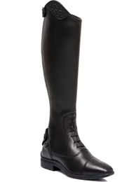 Produktbild von Equestro Reitstiefel aus Leder mit Schnürung und Multilogo in Schwarz für Damen und Herren