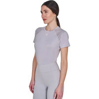 Produktbild von Equestro Reittrainingsshirt Damen Sommer Grau Größe M