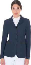 Produktbild von Equestro Reitturnierjacke für Damen Sommer Blau Größe S