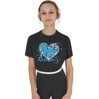 Produktbild von Equestro Ride On T-Shirt aus Baumwolle für Mädchen in Schwarz 12 Jahre