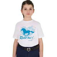 Produktbild von Equestro Ride On T-Shirt aus Baumwolle für Mädchen in Weiß