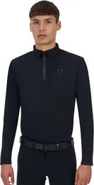 Produktbild von Equestro Ridertechnology Langarm-Wettkampf-Polo für Herren in Schwarz Größe M